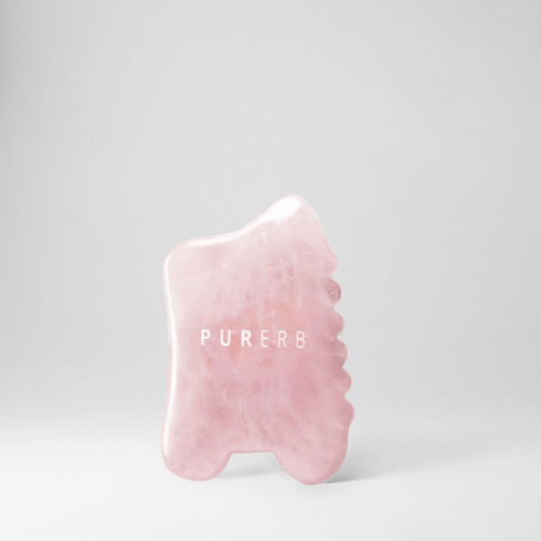 PureErb Mt. Shan Rose Quartz GuaSha Stone